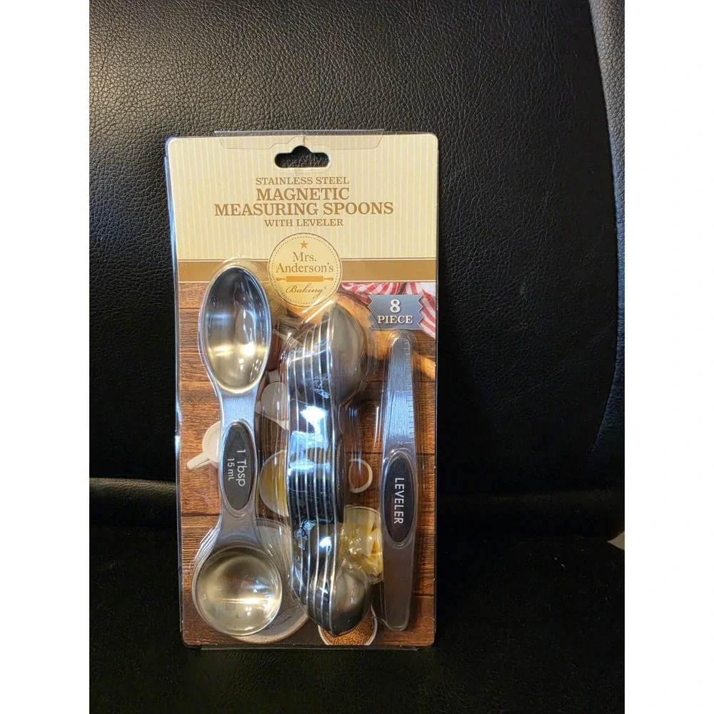 Mrs. Anderson's Baking Dual-Sided Magnetic Measuring Spoons and Leveler,...
